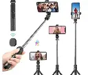 Iva Mart R1 Selfie Stick, Extendable Selfie Stick with Tripod Stand and Detachable Wireless Bluetooth Remote