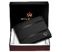 WILDAUK Men Casual, Evening/Party, Formal, Travel, Trendy Black Artificial Leather Wallet (3 Card Slots)