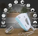 Hand Mixer Blender for Cake, Egg Beater Machine Cream Electric Hand Blender for Cake Mixing Whipping Machine Hand Beater | Electric Egg Beater(260 W) (Whitecolor)