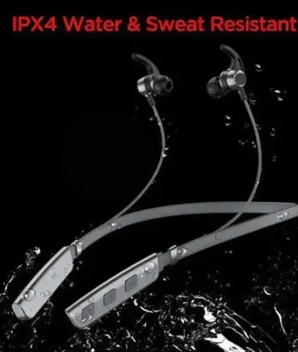 Neckband True Wireless Bluetooth Earphones with 8 Hours Playtime & Compatible for all Smartphones (Black)